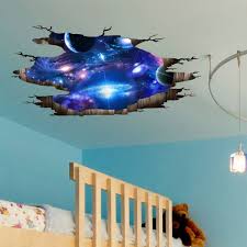 Universe Galaxy 3d Wall Sticker Space Wall Decals Window Mural Wall Stickers