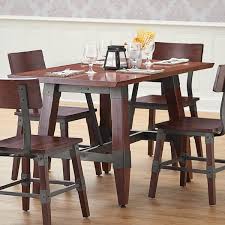 Shop dining room & kitchen tables online | crate and barrel. Lancaster Table Seating Mahogany Rustic Industrial Wooden Dining Height Trestle Table Base For 30 X 48 Table Tops