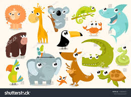 Big Set Of Vector Animals Tropical Animals Cartoon Animals Lion Giraffe Gorilla Crab Shark Snake Elepha Cartoon Animals Tropical Animals Turtle Images