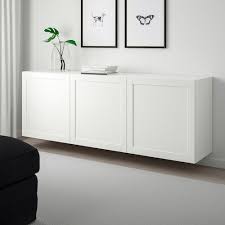 Besta White Hanviken White Wall Mounted Cabinet Combination 180x42x64 Cm Ikea In 2020 Wall Mounted Cabinet Ikea Wall Floating Cabinets