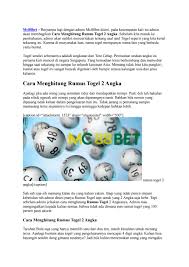 Cara Menghitung Rumus Togel 2 Angka By Mc88bet Issuu