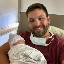 Introducing Roman Robert Petricca! Born Sunday, December 6th, 2020 at 7:01  AM. Weighing 8.9 lbs and 22 in long. We are so in love with our baby boy 💙  #RomanPetricca #BabyP #babypetricca #decemberbaby #babyboy #naturalbirth