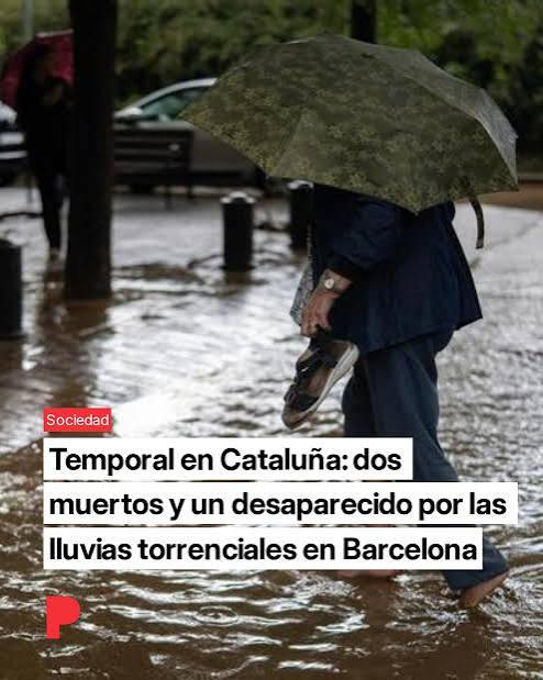Las lluvias torrenciales en Cataluña dejan dos muertos y una persona desaparecida. Un hombre de 75 años ha fallecido al caer un muro en un camping de Tordera; otra víctima ha sido