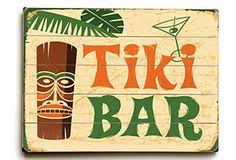 Tiki bar label with tiki cocktail. 16 Tiki Bar Signs Ideas Tiki Bar Signs Tiki Bar Bar Signs