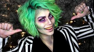 Beetlejuice wears large black boots and dons a sickening, devious smile that lets you know he is up to no good. Beetlejuice Makeup Transformation Youtube
