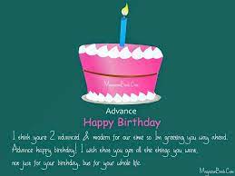 Sms Wishes Poetry Advance Happy Birthday Wishes Greeting Cards With Quotes Advance Happy Birthday Wishes Birthday Wishes Greetings Advance Happy Birthday
