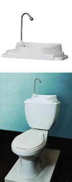 Sinkpositive Touch Free Water Space Saving Adjustable Toilet Tank Retrofit Sink Faucet Basin White Hd214 01 The Home Depot Small Bathroom Sinks Small Bathroom Toilet Tank
