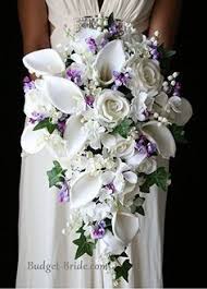 Image Result For Cascading Wedding Bouquet Purple Accents Purple Wedding Bouquets Cascading Wedding Bouquets Purple Lavender Wedding Flowers