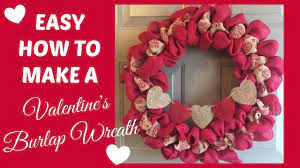 Easy Burlap Wreath Tutorial For Valentine 39 S Day Beingmommywithstyle Youtube Burlap Wreath Burlap Wreath Tutorial Diy Valentines Day Wreath