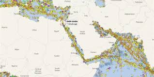 The suez canal has been blocked by a giant container ship after a gust of wind blew it off course, causing it to run aground. 3oqfum3m8s5dxm