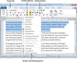Borders And Shades In Word 2010 Tutorialspoint