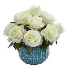 You can choose any vessel to hold your flowers, from a vase or a decanter to a pair of rain boots or a tin can. Blue And White Artificial Flowers All Products Are Discounted Cheaper Than Retail Price Free Delivery Returns Off 65