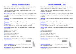 Find the ones you need here. Spelling Homework