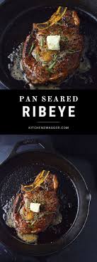 Pan Seared Ribeye Steak With Blue Cheese Butter Recipe Recipe Recipes Meat Recipes Cooking