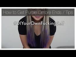 Purple ombre shades range in hue from pale lavender to a vibrant neon color purple. How To Get Purple Ombre Ends Tips Starting From Ash Blonde Hair Youtube