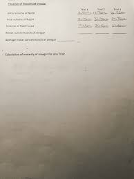 Calculate the number of liters of solution present. Oneclass Can You Please Help Me Make Sure The Molarity Of Naoh Based Onmy Answers From The Final Ini