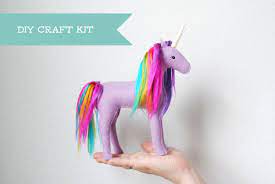 Unicorn Stuffed Animal Kit Make Your Own Stuffed Unicorn Diy Craft Kit By Delilahiris On Etsy Felt Crafts Kits Felt Crafts Diy Diy Craft Kits