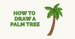 how to draw a palm tree really easy drawing tutorial in 2021 drawing tutorial easy palm tree drawing drawing tutorial