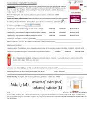 This tutorial has an html 5 simulation from phet embedded into it. Solutions Concentration And Molarity Phet Chemistry Lab Answer Key