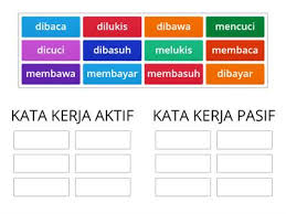 Kata kerja pasif diri pertama dan kedua terbentuk apabila kata kerja pasif didahului oleh kata ganti nama diri pertama dan kedua. Kata Kerja Pasif Tahun 4 Sumber Pengajaran