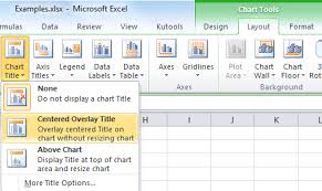 How To Add A Chart Title In Excel