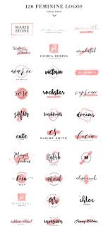 Create your perfect logo fast & easy. 120 Feminine Branding Logos Feminine Branding Logo Typography Logo Photoshop Logo