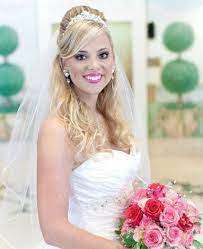 Half Up Half Down Wedding Hairstyle Glamour Makeup Wedding Makeup Bridal Hair Wedding Hair Orlando Hair Wedding Hair Down Wedding Hairstyles Fairytale Hair