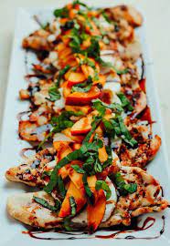 Peach Caprese Grilled Chicken Destination Delish Recipe Grilled Chicken Recipes Healthy Recipes Food
