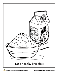 Eat A Healthy Breakfast Coloring Page Food Coloring Pages Birthday Coloring Pages Coloring Pages