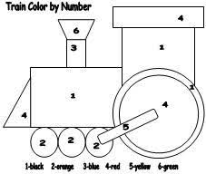 Train Color By Number Print Transportation Theme Preschool Transportation Preschool Math Activities Preschool