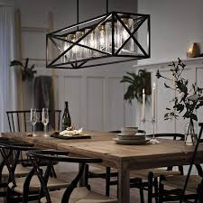Flynn Recycled Glass Pendant In 2020 Farmhouse Dining Room Lighting Black Kitchen Island Dining Room Lighting