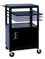 Buy mobile carts from top brands like luxor, bretford, conecarts and advance. Rolling Av Cart Two Locking Wheels Pull Out Shelf Space