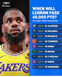 LeBron James only needs 132 more points to become the first NBA player to  score 40,000 career points! 🤯 When will he reach the milestone? 🤔