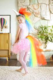 Diy Rainbow Unicorn Costume Shwin And Shwin Unicorn Halloween Costume Diy Unicorn Costume Unicorn Costume Kids