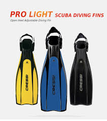 Cressi Pro Light Scuba Diving Fins Open Heel Long Blade