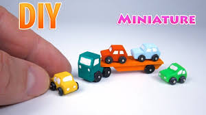 Diy Realistic Miniature Truck Car Carrier Toy For A Dollhouse No Polymer Clay Youtube Video By Easy Diy Miniatures Miniatures Tiny Cars Polymer Clay Diy