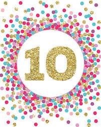 Number 10 Sign Girl 10th Birthday Party Decor 10th Birthday Party Sign Hot  Pink Purple Lavender Teal Gold Confetti Party Decorations - Etsy Israel