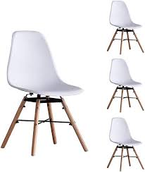 Square Legged Plastic Chair Set Of 4 Kitchen Dining Chair Modern Dinner Chairs Modern Dining Chairs Dining Chairs White Dining Chairs