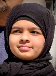 Sumaya Syed, a student at Wallace Middle School in Waterbury, addressed the  media this afternoon