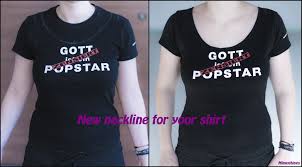 Diy Refashioning Make A New Neckline Recycled T Shirts T Shirt Diy Altered T Shirts