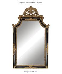 Antique Black And Gold Mirror Imperial Black And Gold Mirror French Italian Style Shaped Mirror With Black Finish And Antique Gold Ornamentation Formal Mir Espejos Disenos De Unas Marcos