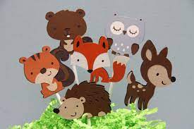 Set Of 12 Woodland Character Cupcake Picks Etsy Character Cupcakes Baby Shower Woodland Theme Baby Shower Woodland Baby shower themes baby shower gifts.