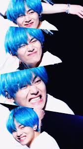 Kim Taehyung In Blue Hair Taehyung Kim Taehyung Blue Hair