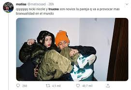 Tangana, c.r.o., neo pistea, catriel & paco amoroso, nicki nicole, bizarrap. Una Foto Y Un Sorpresivo Comentario Despertaron Rumores De Romance Entre Los Cantantes Nicki Nicole Y Trueno Infobae