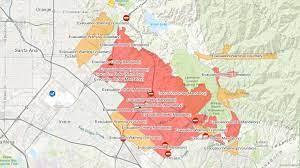 However, evacuation areas have reduced. Silverado Blue Ridge Fires Map List Of Evacuation Orders In Orange San Bernardino Counties Ktla