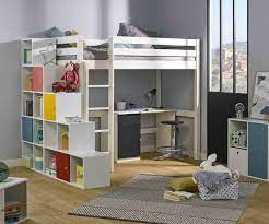 Vente ligne de lit mezzanine 1 ou 2 places avec échelle et lits superposés. Lit Enfant Mezzanine Cargo Mobilier Gain De Place Enfant Et Etudiant