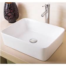wonline white rectangle ceramic vanity