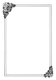 Apakah anda hobi berkebun bunga mawar? Border With Roses Public Domain Vectors