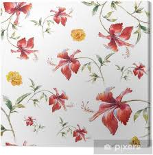 Maybe you would like to learn more about one of these? Watercolor Painting Of Leaf And Flowers Seamless Pattern On White Background Canvas Print Pixers We Live To Change