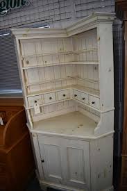 24.75 w x 10.5 d x 34.75 h. French Country Style Corner Cabinet With Plate Rack Top And Cupboard Base 80 In Height Made By Kinc